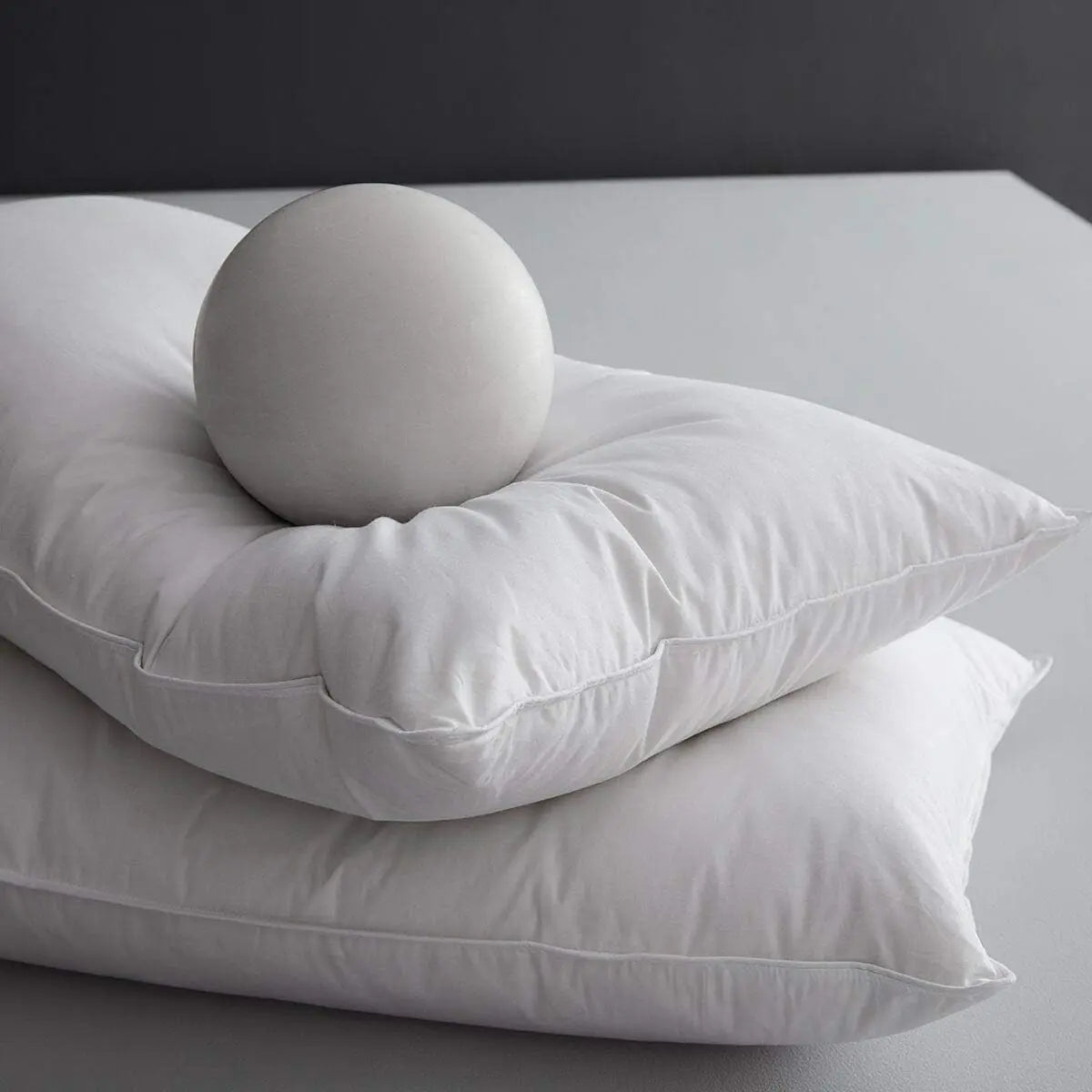 Duck Feathers and Down Pillows With Cotton Cover Set of 2