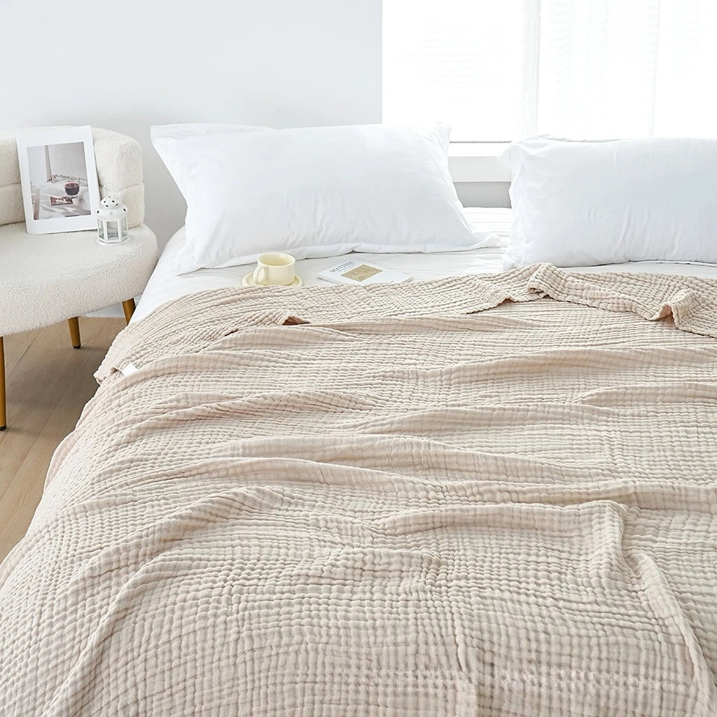 OIMG Cotton Muslin Baby Blanket For Gentle Comfort