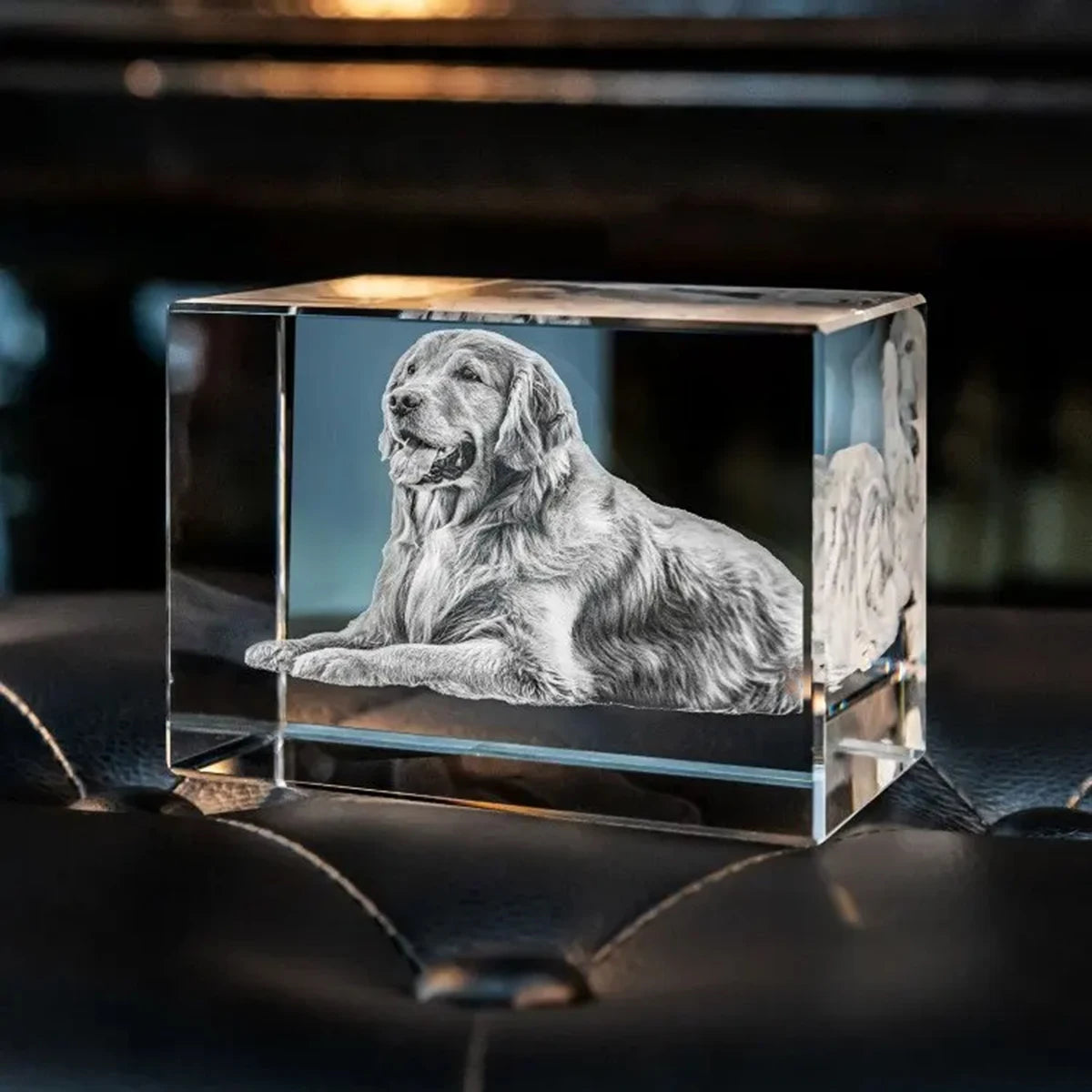 Crystal Cube Photo Album Sympathy Keepsake Pet Loss Gift