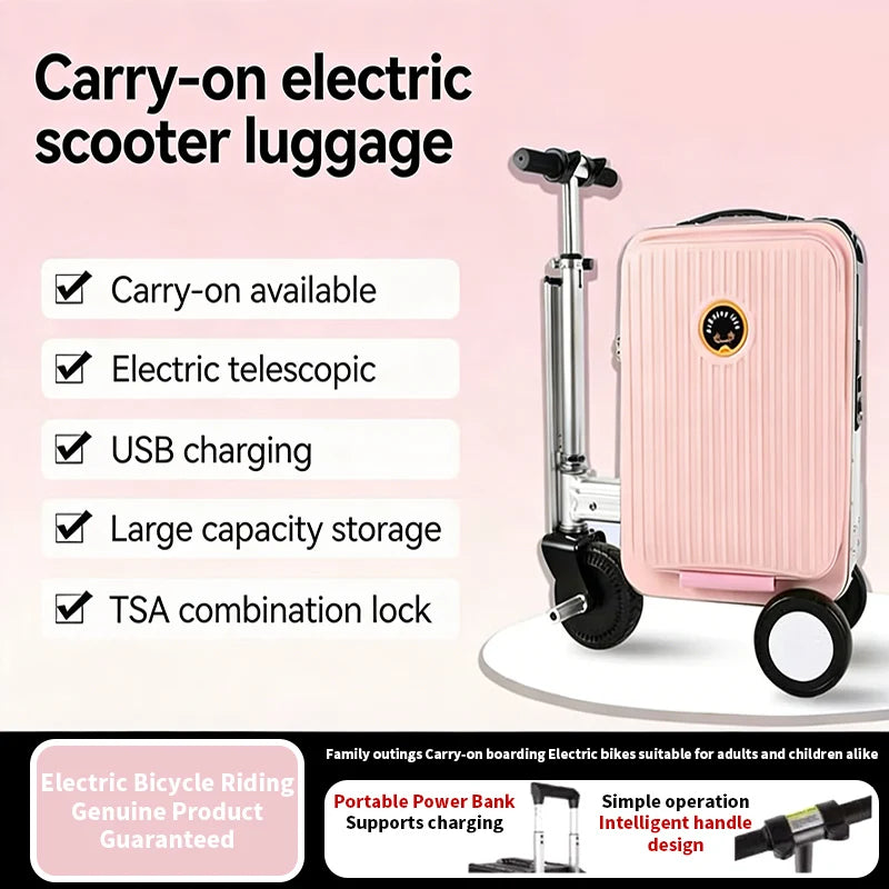 Sushimu Electric Rideable Smart Luggage With Forward And Reverse Drive