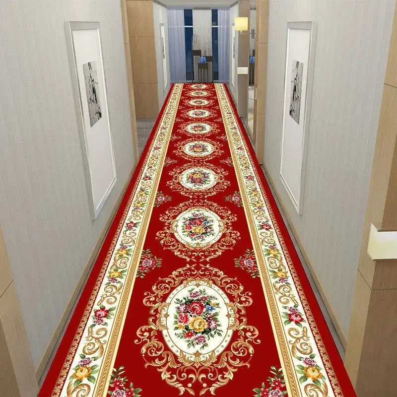 America European Long Corridor Rug Non Slip Hallway Carpet