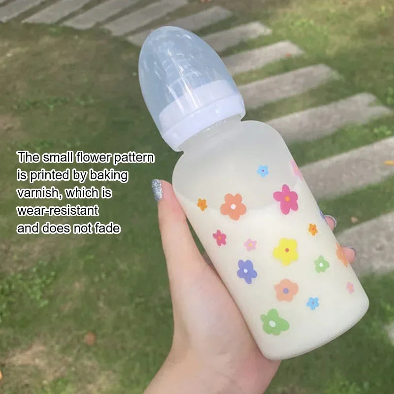 Cute Cartoon Water Bottle With Pacifier Straw For All Ages
