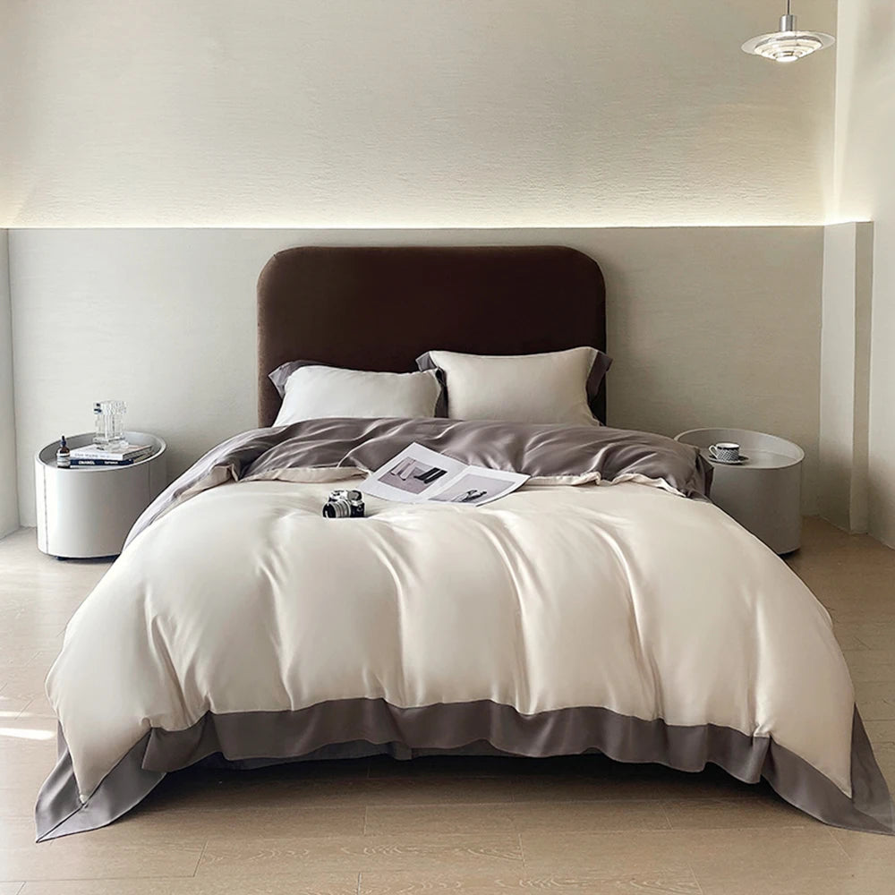 Liv_EstheteCN Top Grade 100 Percent Silk Duvet Cover Set