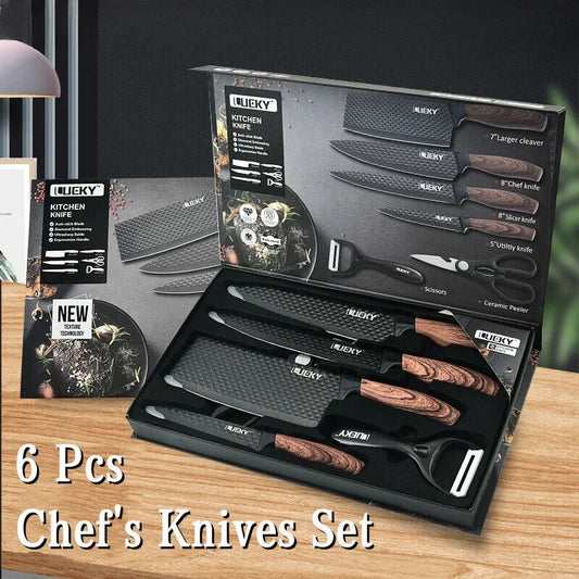 MDHAND 6-Piece Stainless Steel Knife Set for Everyday Kitchen