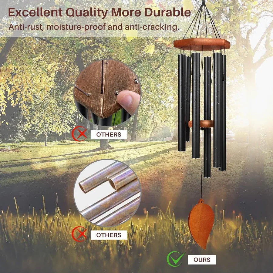Deep Tone Sympathy Wind Chimes For Outdoor Memorial Garden