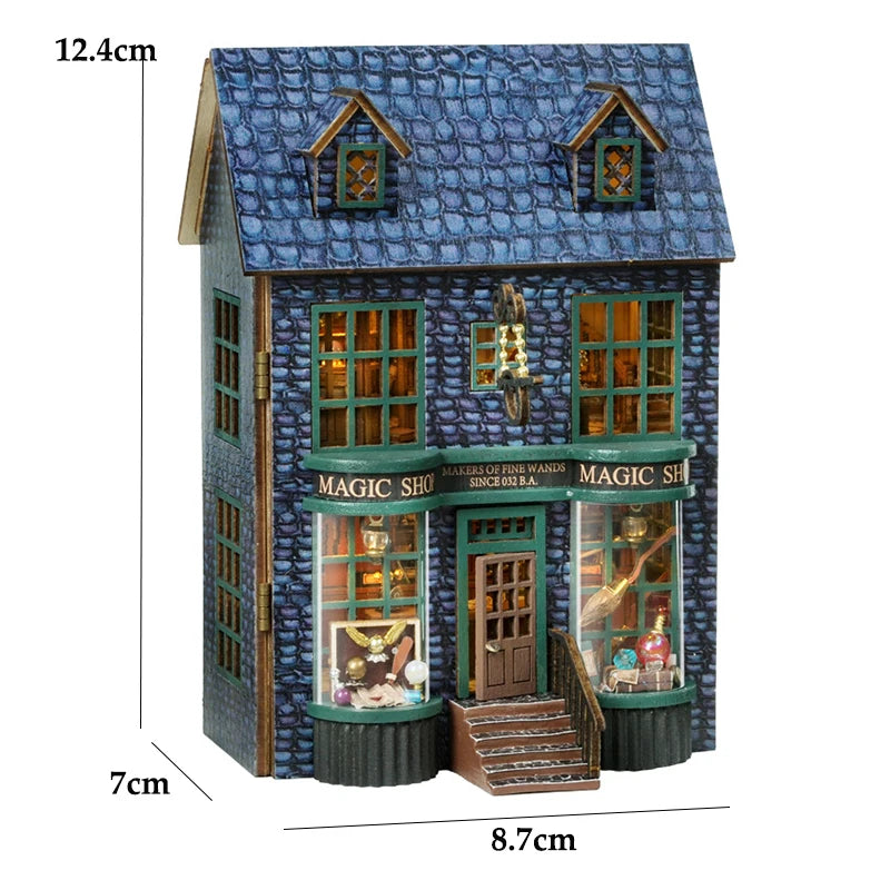 Diy Mini Wooden Dollhouse With Furniture Light Pink Princess Villa Kit