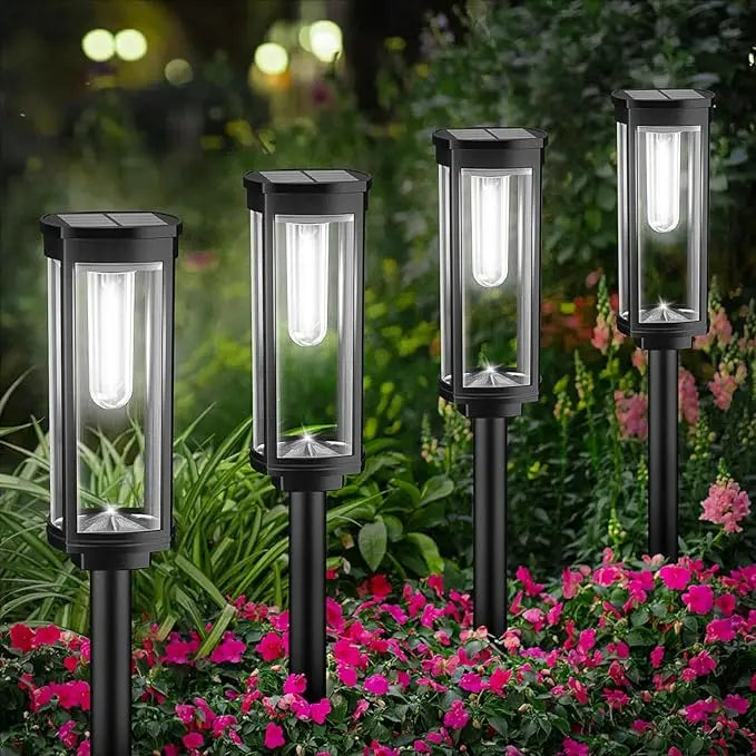 Bright Solar Pathway Lights Outdoor 8 Pack IP65 Waterproof