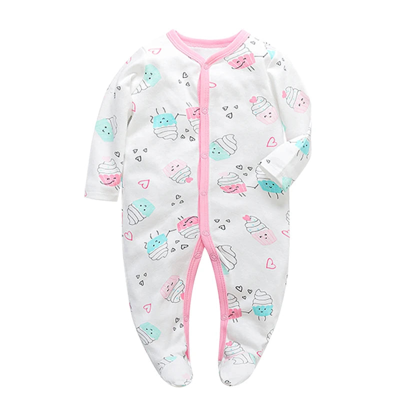 Spring and Autumn 0-12 months Baby Boys Girls Bodysuit Long Sleeve 100% Cotton  Baby Clothes Newborn body bebe Jumpsuit Clothing