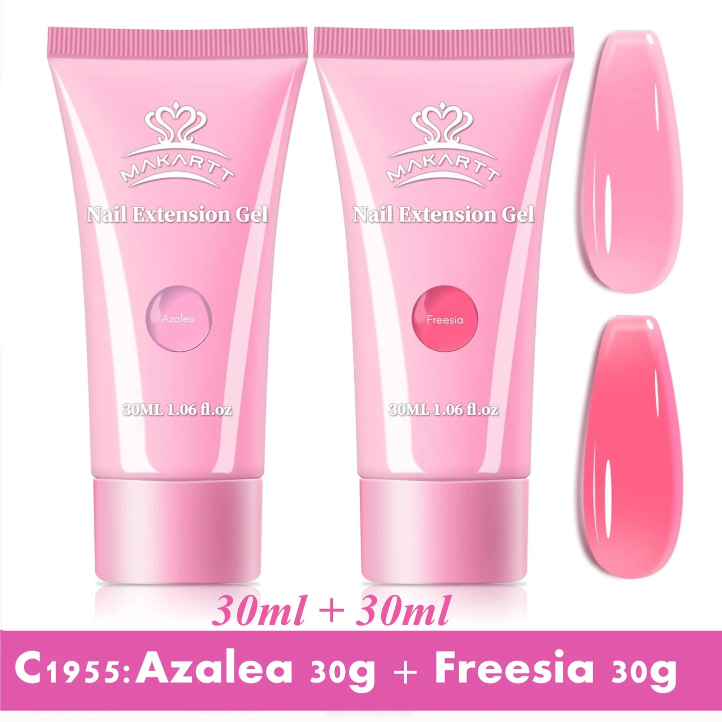 Makartt Poly Nail Extension Gel Clear Pink Builder For Beginners