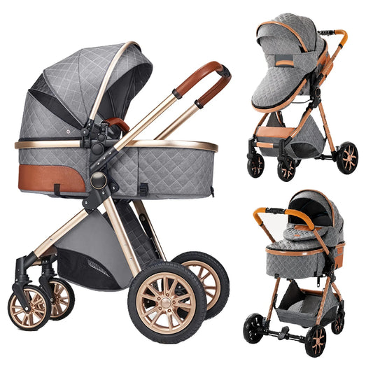 3 In 1 Lightweight Baby Stroller Travel System Aluminum Frame