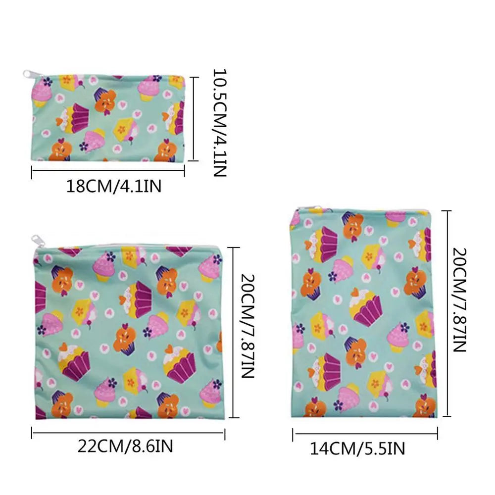Leakproof Reusable Food Storage Bags Set for Freezer and Lunch