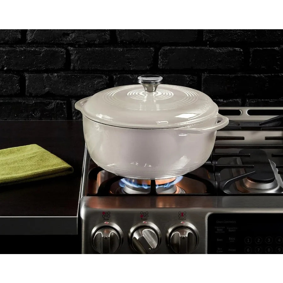 Enameled Cast Iron Dutch Oven With Lid And Skillet