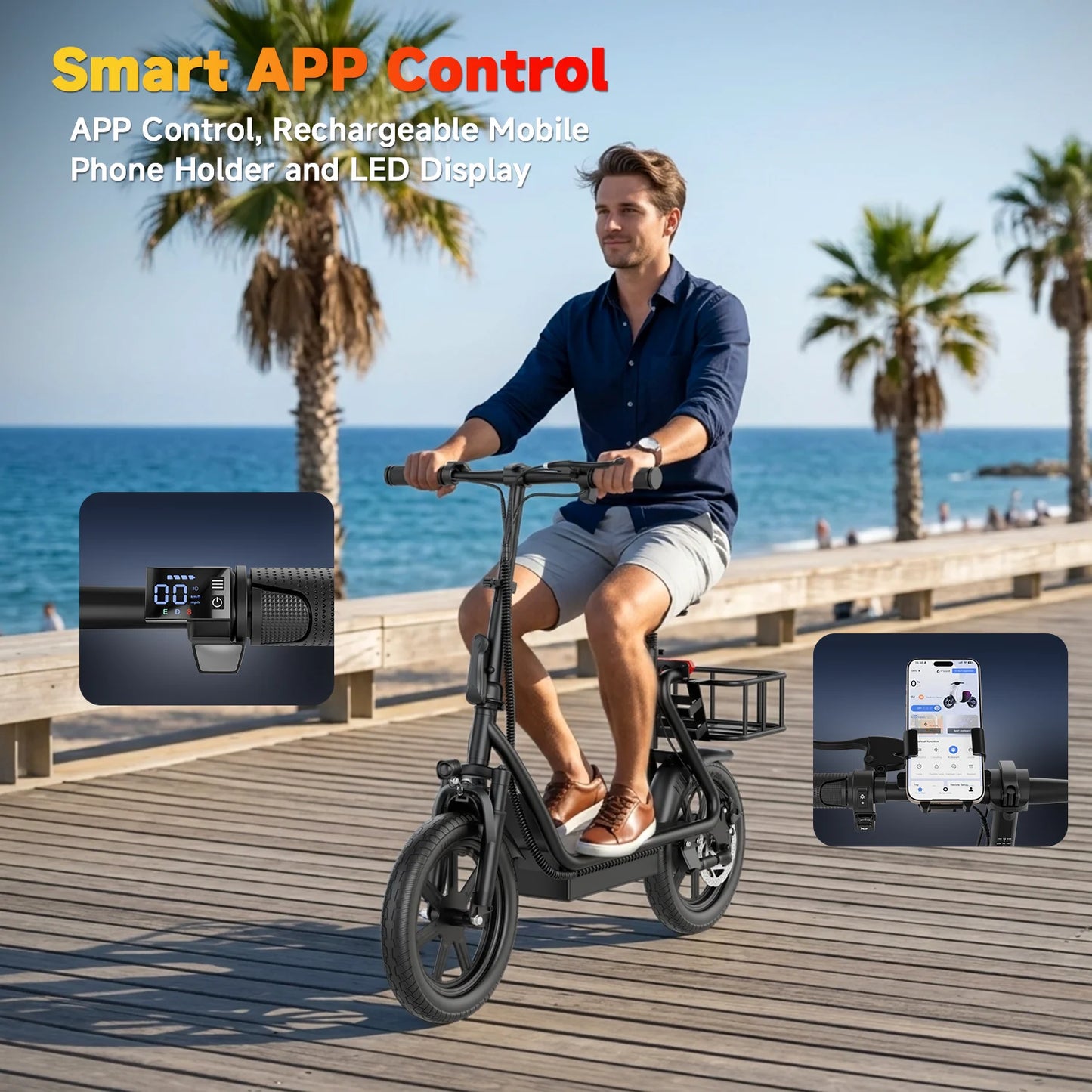 Electric Scooter For Adults With Dual Suspension 28 Mile Range