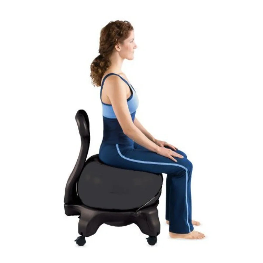 Balance Ball Chair Ergonomic Office Stool With Base Pump Guide