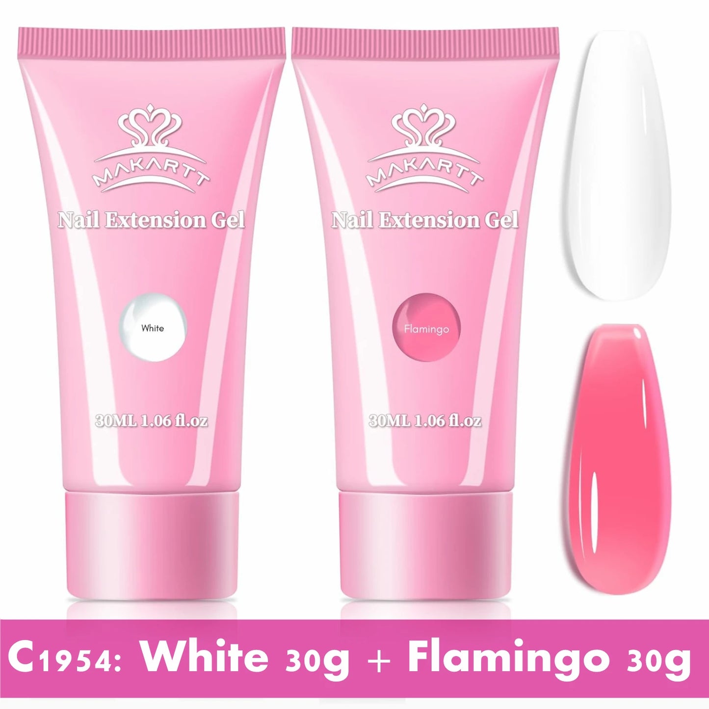 Makartt Poly Nail Extension Gel Clear Pink Builder For Beginners