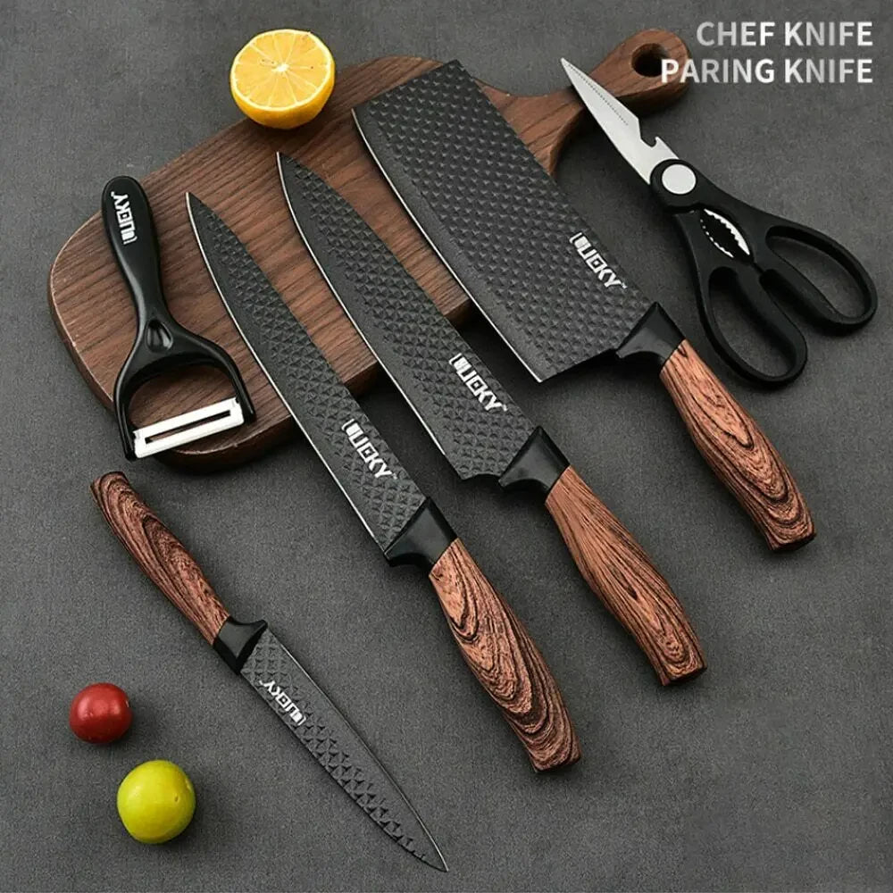 MDHAND 6-Piece Stainless Steel Knife Set for Everyday Kitchen
