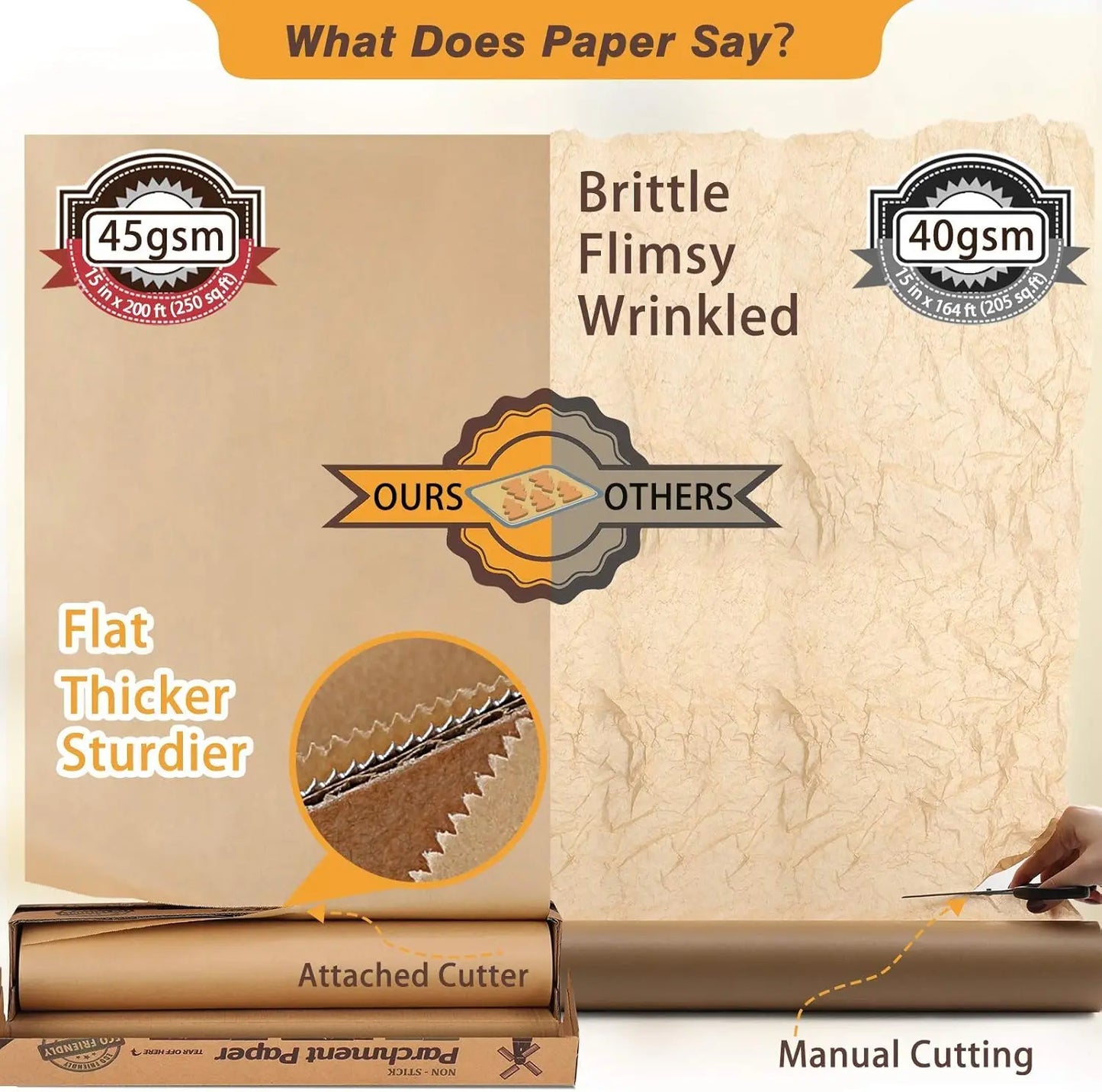 Unbleached Parchment Baking Paper Roll For Baking Grilling Air Fryer