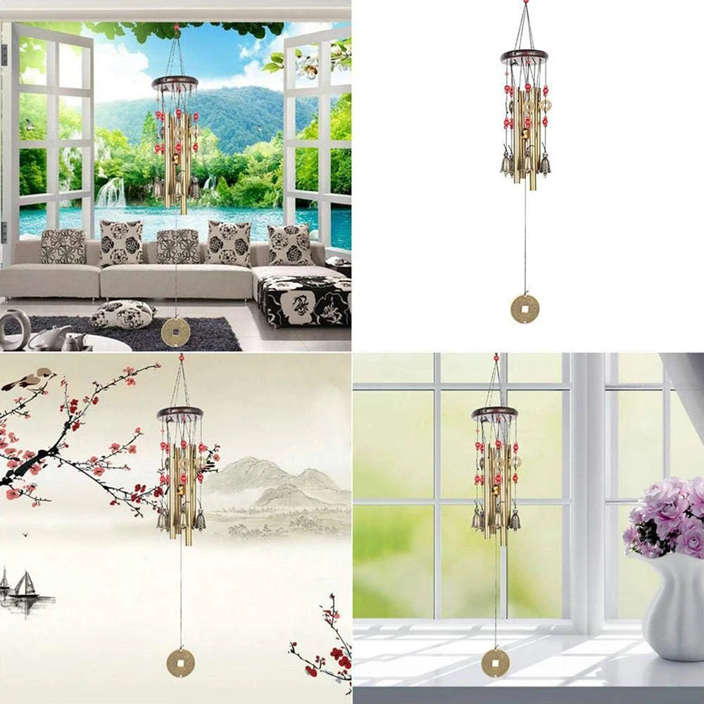 Metal Wind Chime Tubes Bells Good Luck Church Bell Outdoor Garden Home Garden Decor Hanging Wind Chime Decor