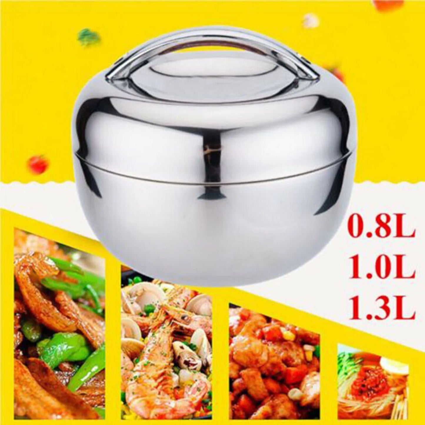 Stainless Steel Kids Lunch Box Thermally Insulated Bento Container