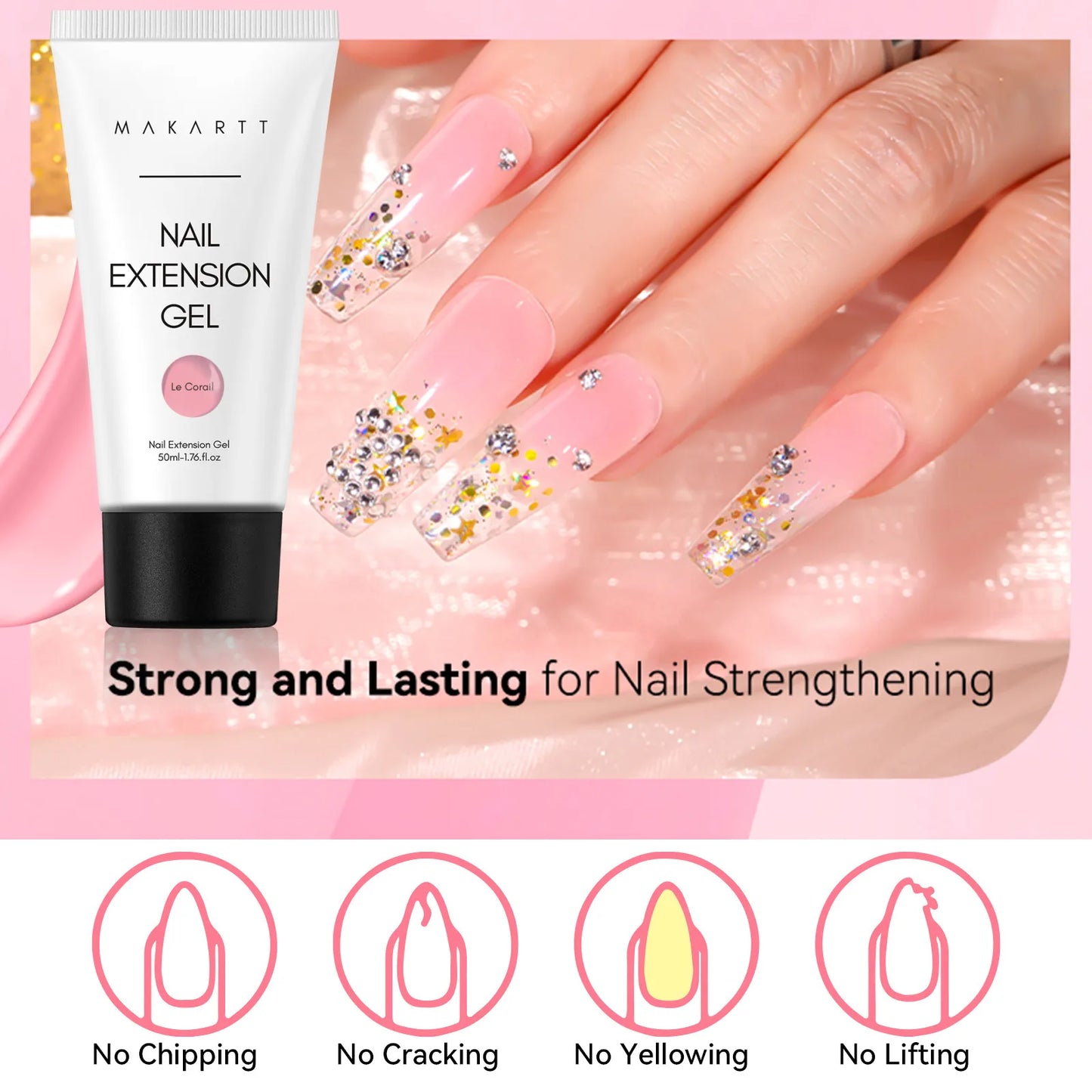 Makartt Poly Nail Extension Gel Strong Builder For Sculpting