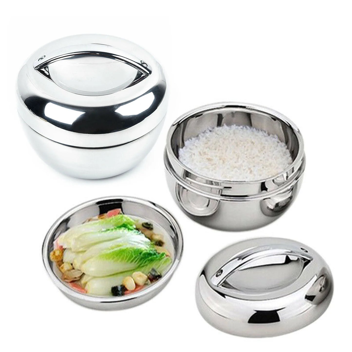 Stainless Steel Kids Lunch Box Thermally Insulated Bento Container