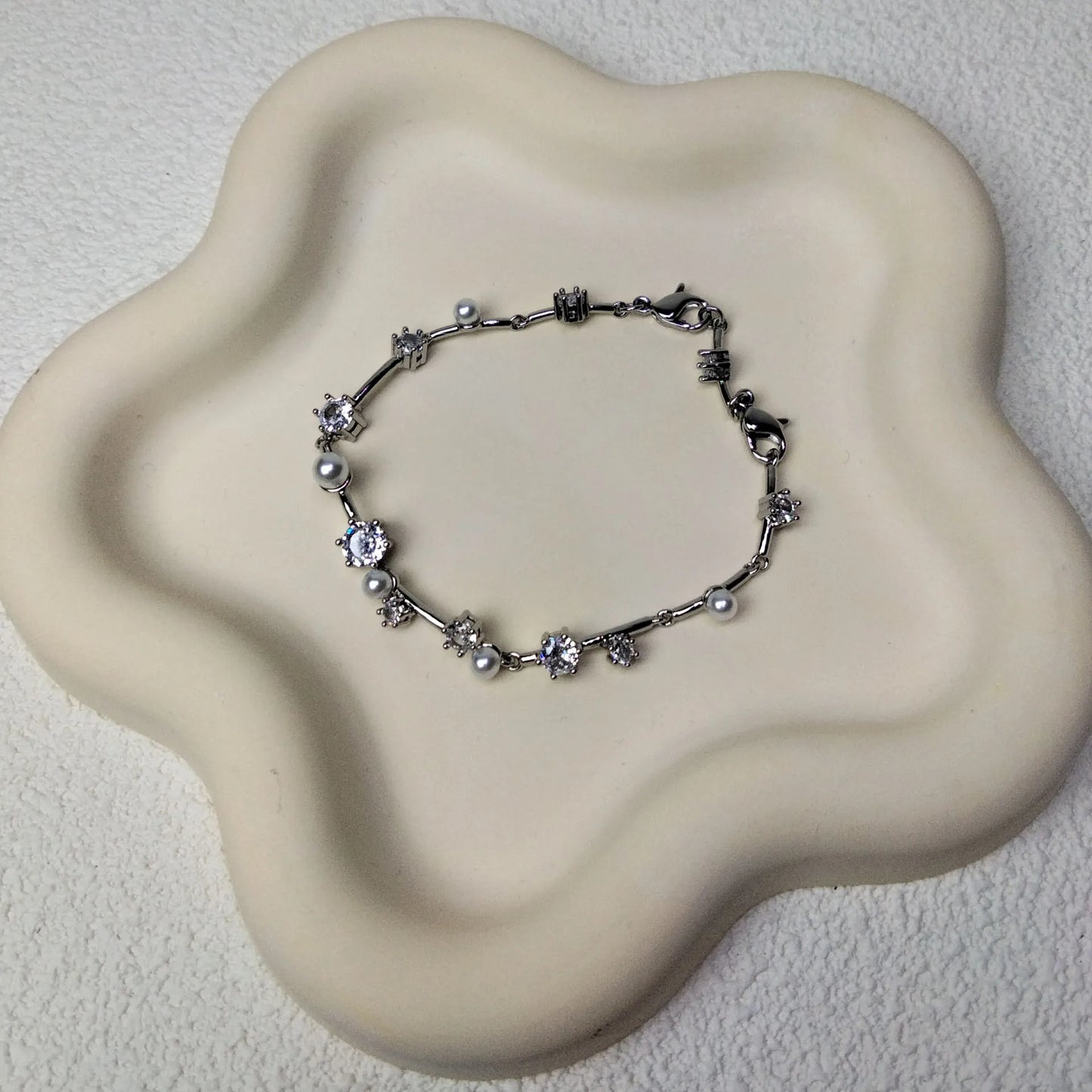 Crystal Heart Jewelry Set For Women Necklace Earrings Bracelet Ring
