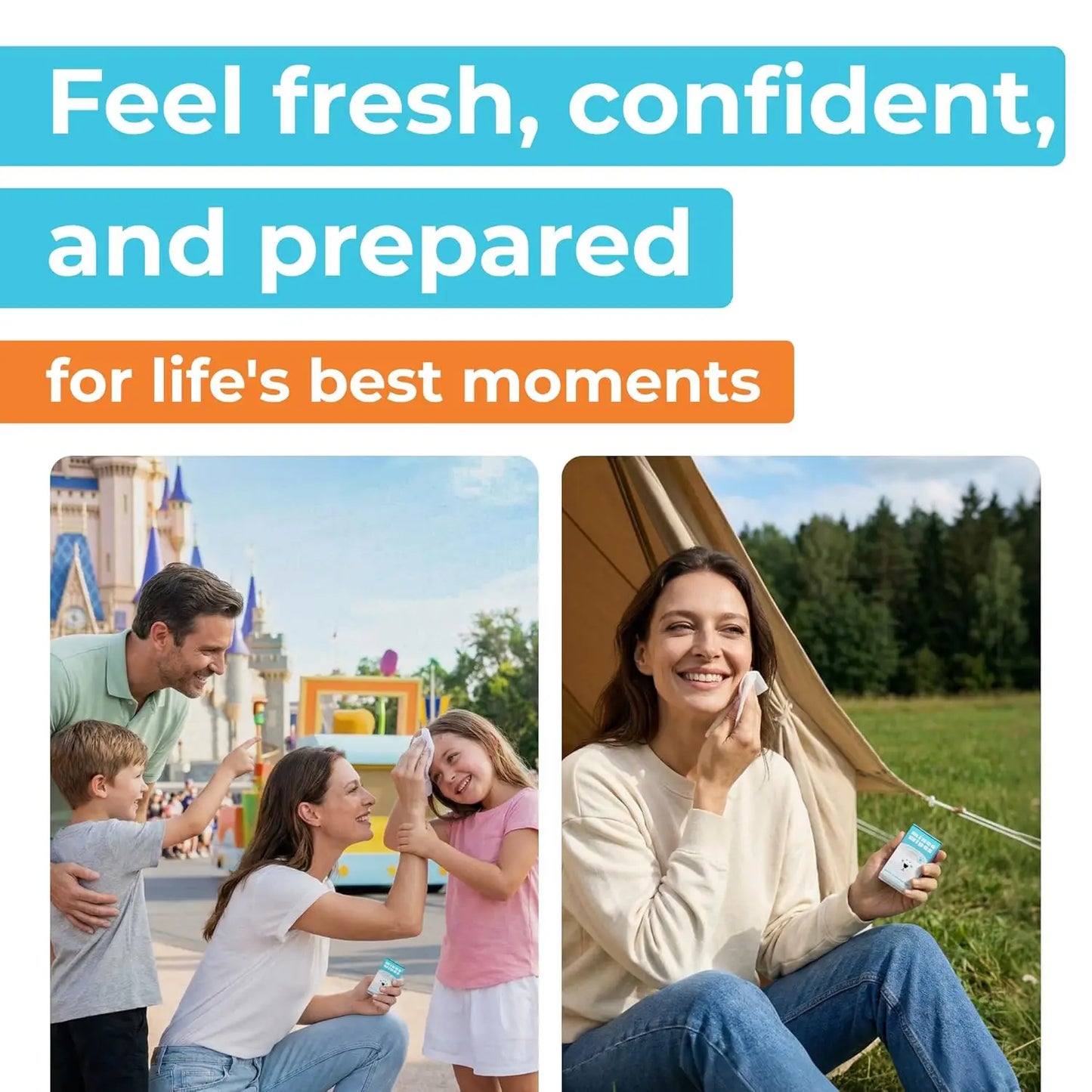 Compact Travel Flushable Wipes With Aloe For Sensitive Skin Unscented