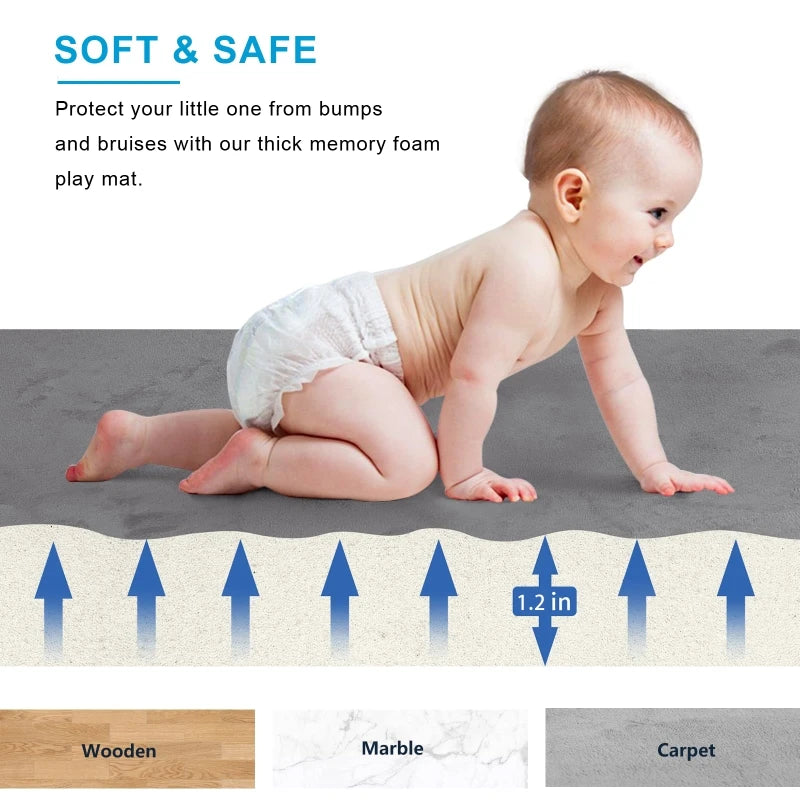 Japanese Tatami Coral Velvet Baby Mat Rug for Floor Play