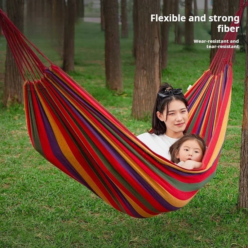 Outdoor Multifunctional Hammock With Colorful Anti Flip Design And Tree Straps