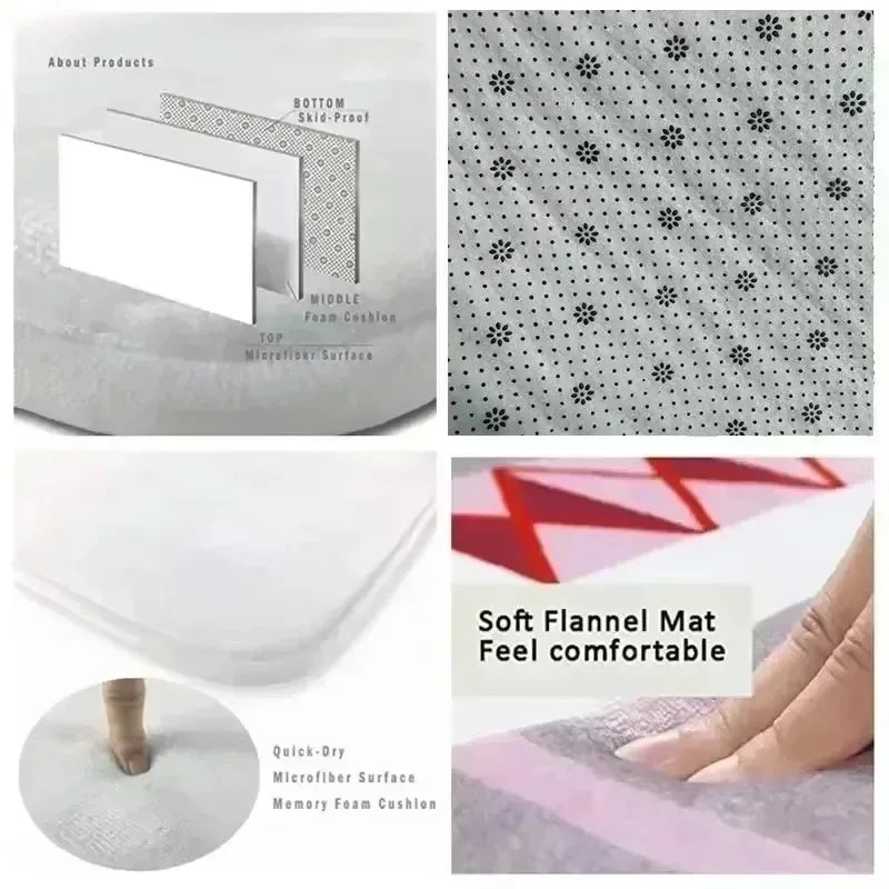 Welcome Flannel Bottom Carpet For Living Room Entryway Mat