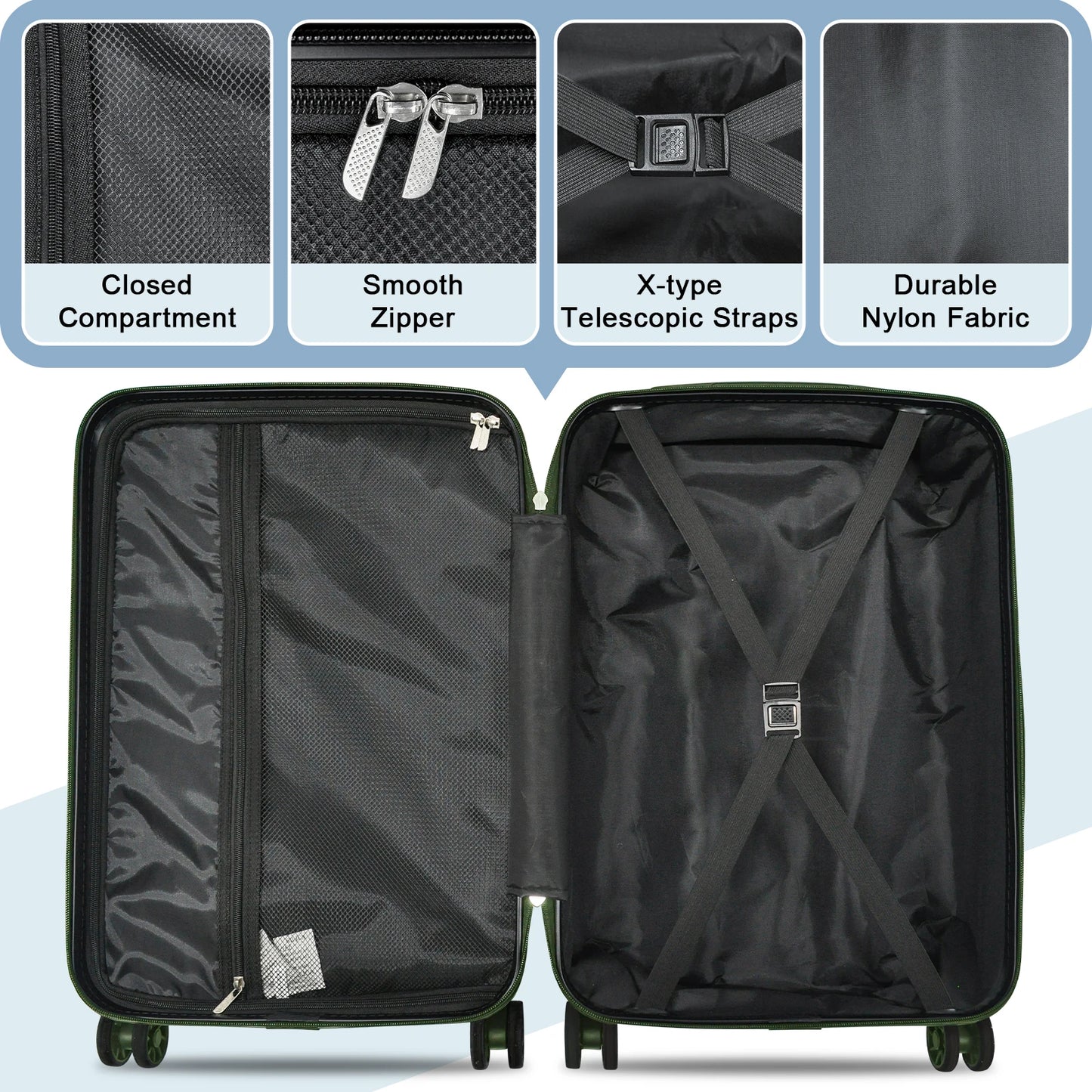 Joyway 6-Piece Travel Luggage Set With TSA Lock Spinner Wheels