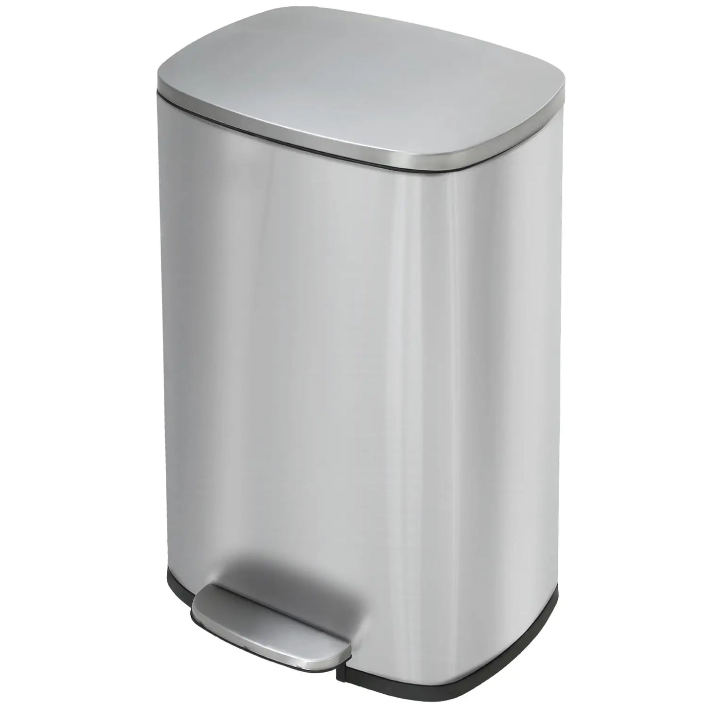 Stainless Steel 13 Gallon Recycling Bin With Lid And Pedal