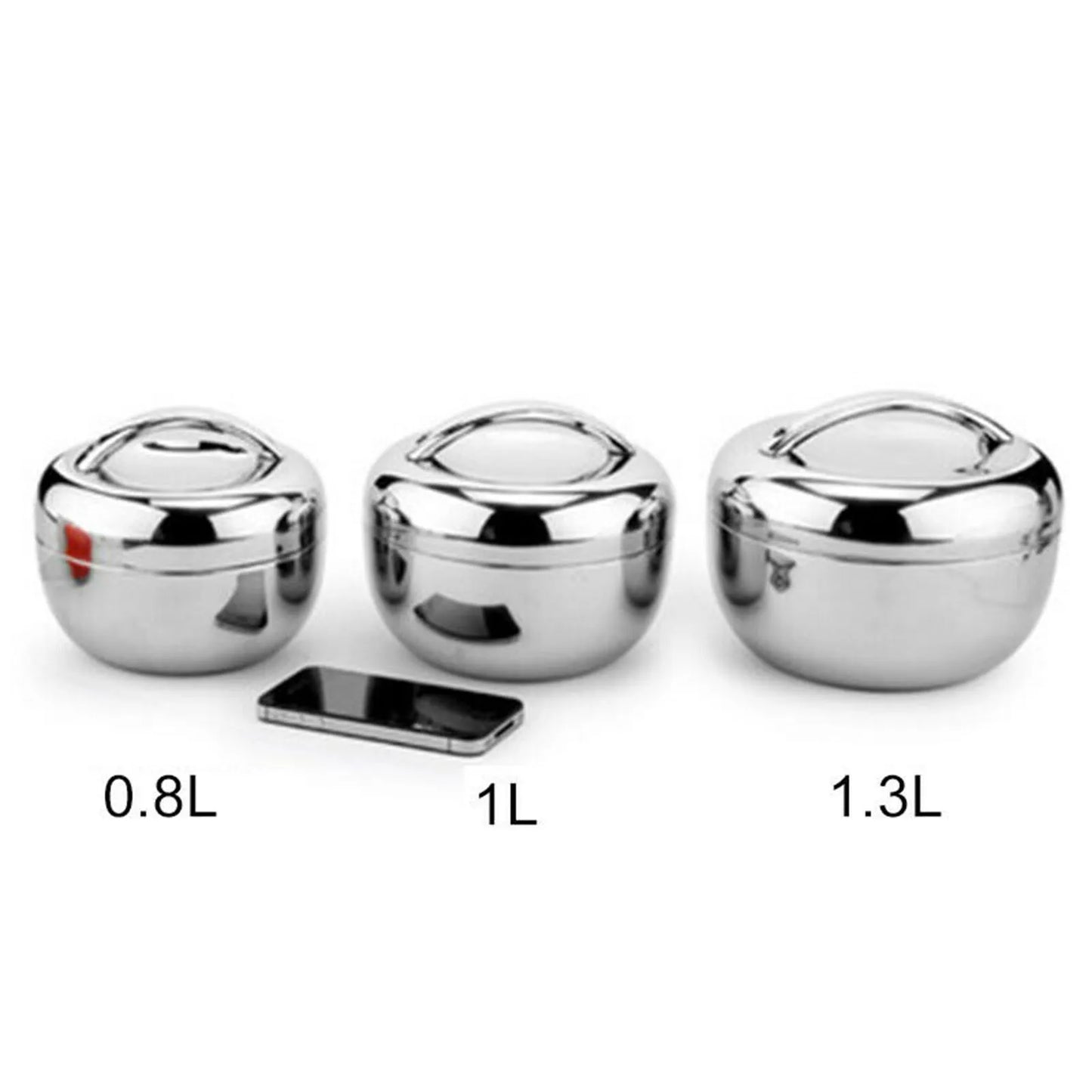 Portable Stainless Steel Insulated Lunch Box Bento 800ml