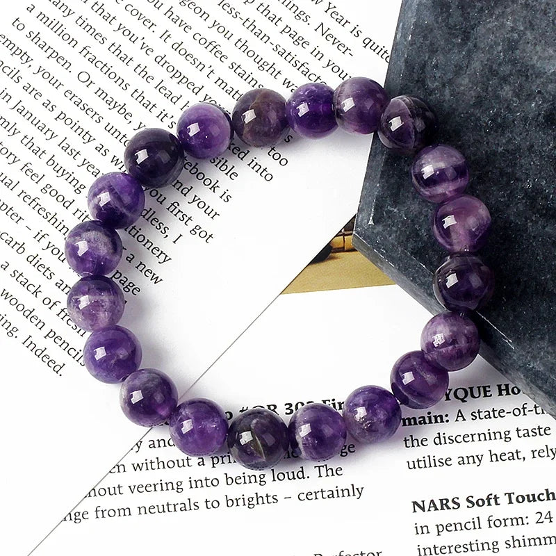 Dream Amethyst Reiki Bracelet For Women Natural Stone Beads