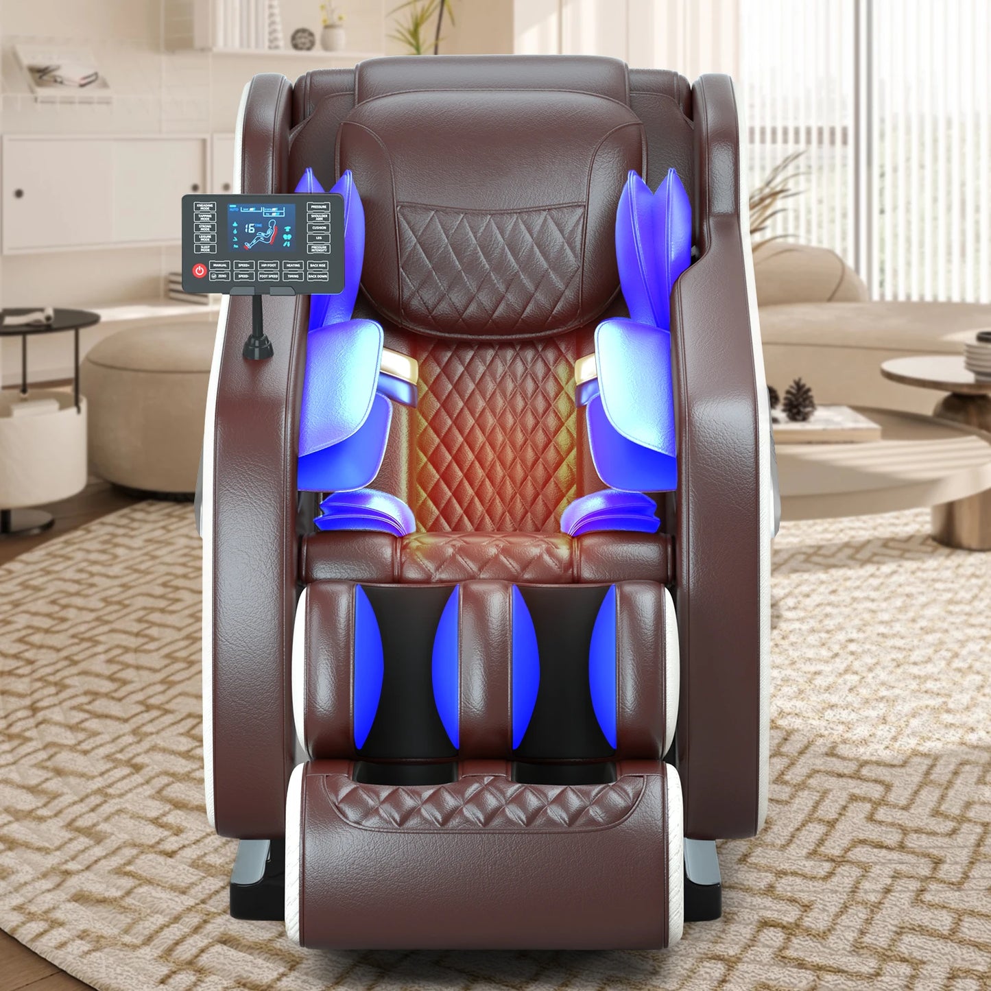 4D Zero Gravity Massage Chair With Heat Bluetooth Music Shiatsu Recliner