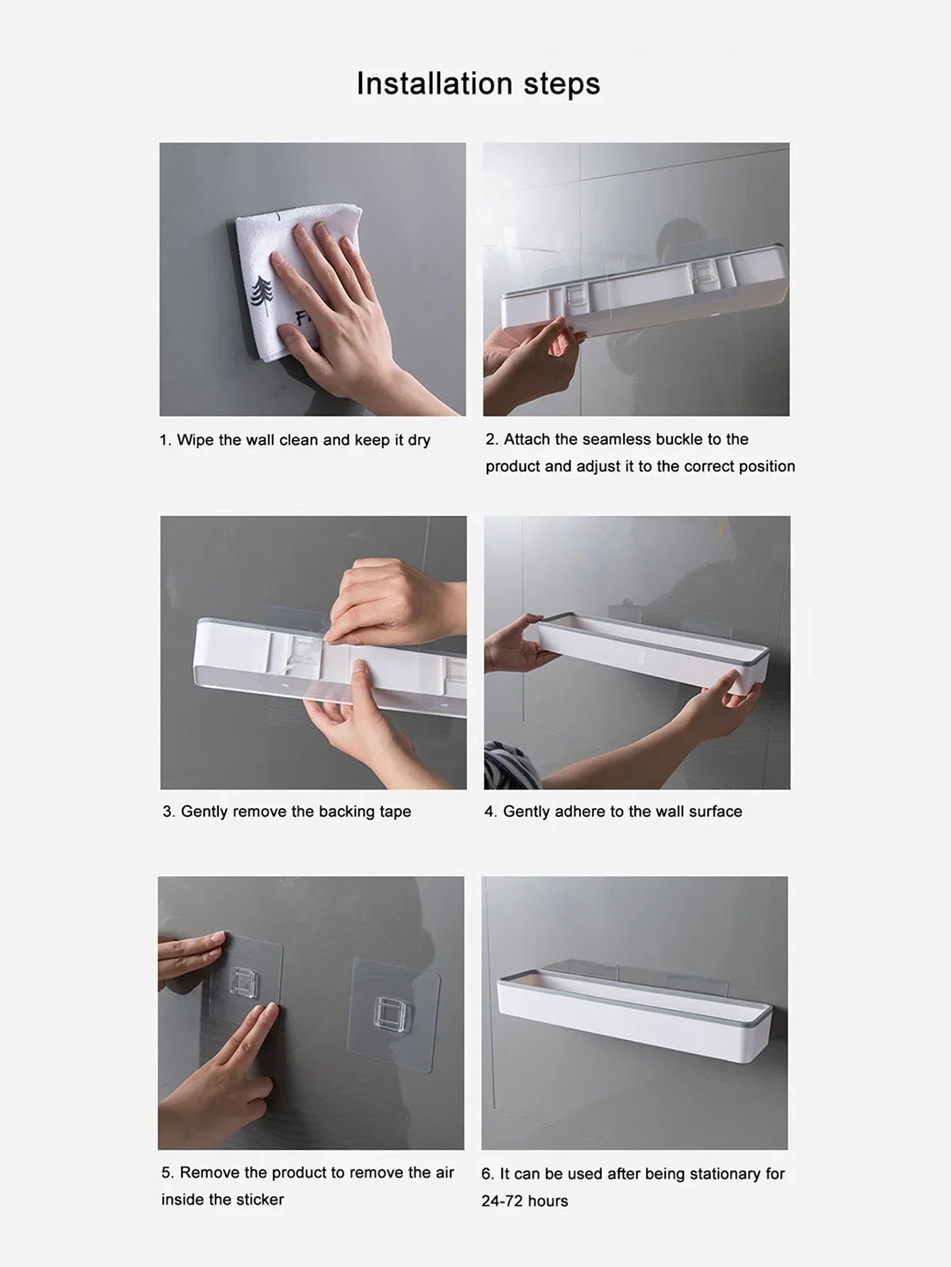 Bathroom Above Toilet Wall Mount Storage Shelf Organizer