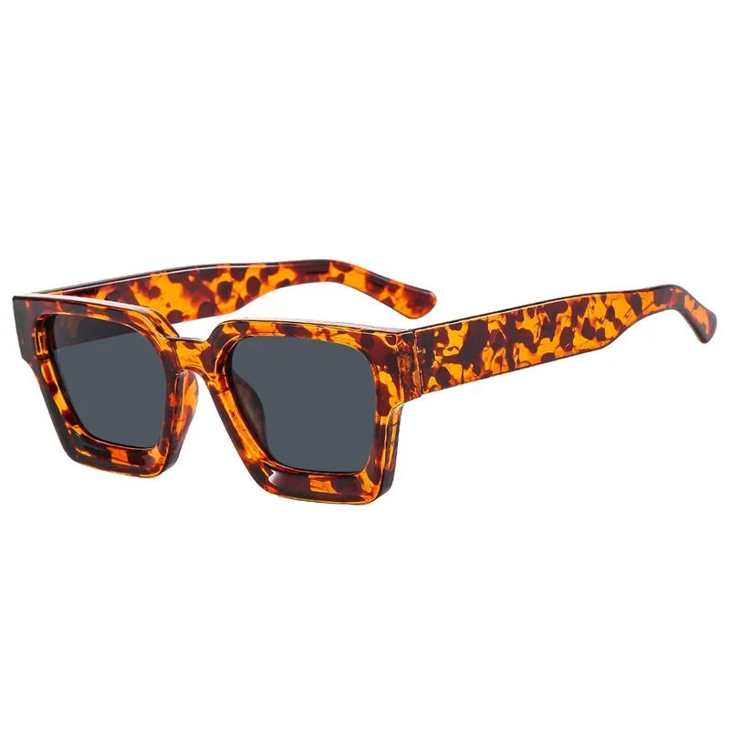 SHUKUI Square Vintage Sunglasses UV400 Women Fashion Eyewear