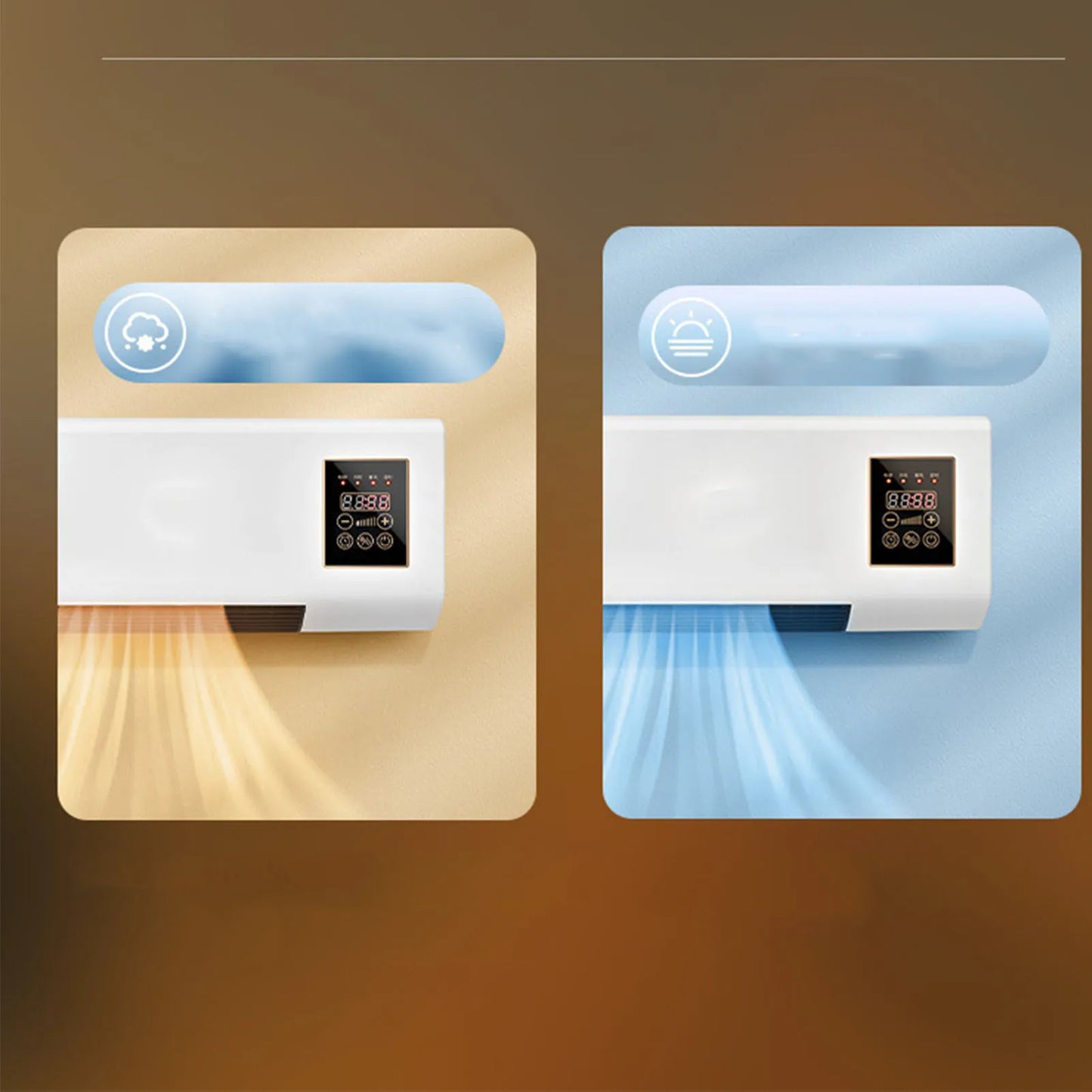 Romellar 2-In-1 Portable Wall Mounted Heater And Cooler With Remote