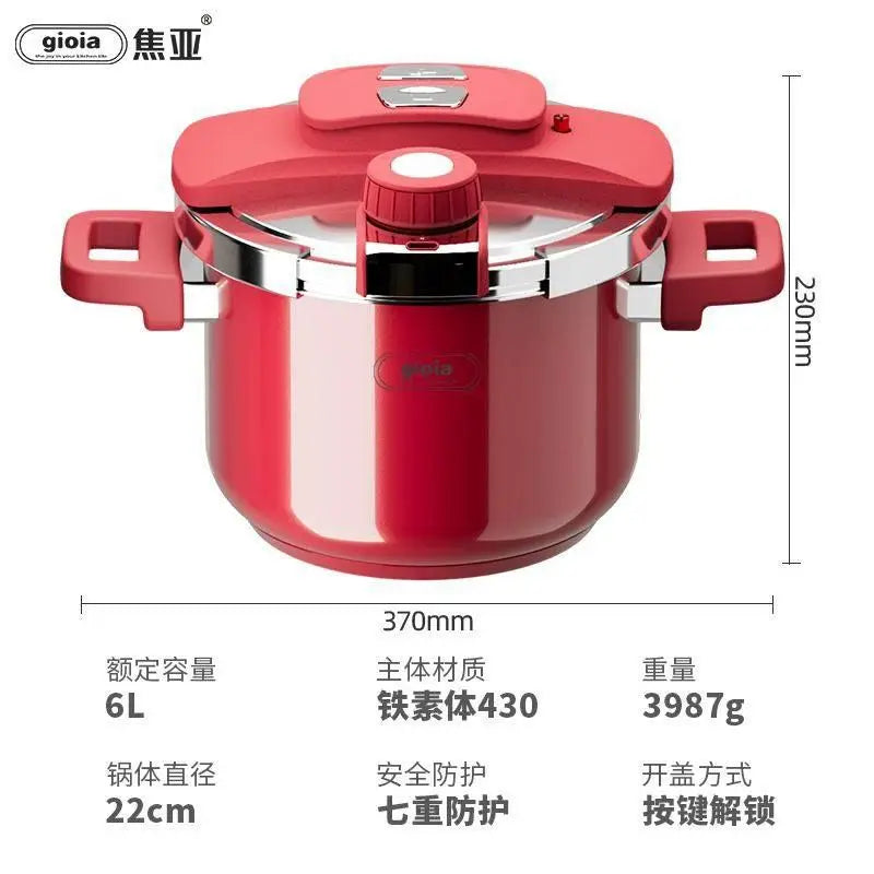 Enamel Pressure Cooker Multifunctional Explosion Proof Stainless Steel Pot