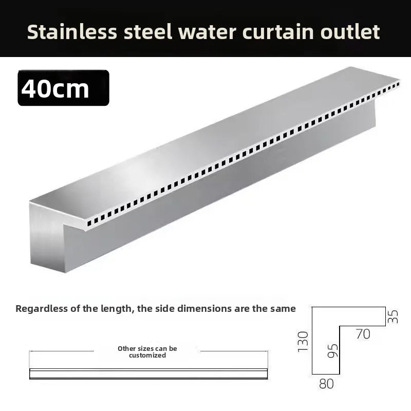 Stainless Steel Water Curtain Outdoor Garden Waterfall Outlet