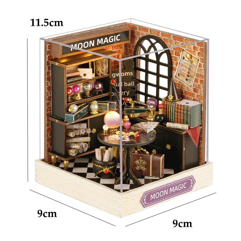 DIY Wooden Mini Seaside Villa Dollhouse Kit With Furniture