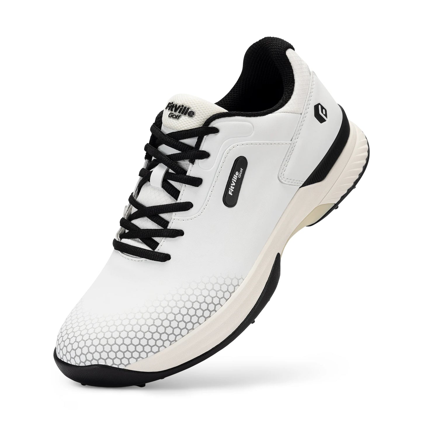 FitVille Wide Mens Golf Shoes Pickleball Non Slip Comfort For Sports
