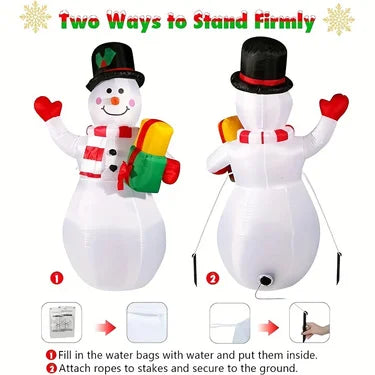 Five Foot LED Christmas Inflatable Snowman Outdoor Decor