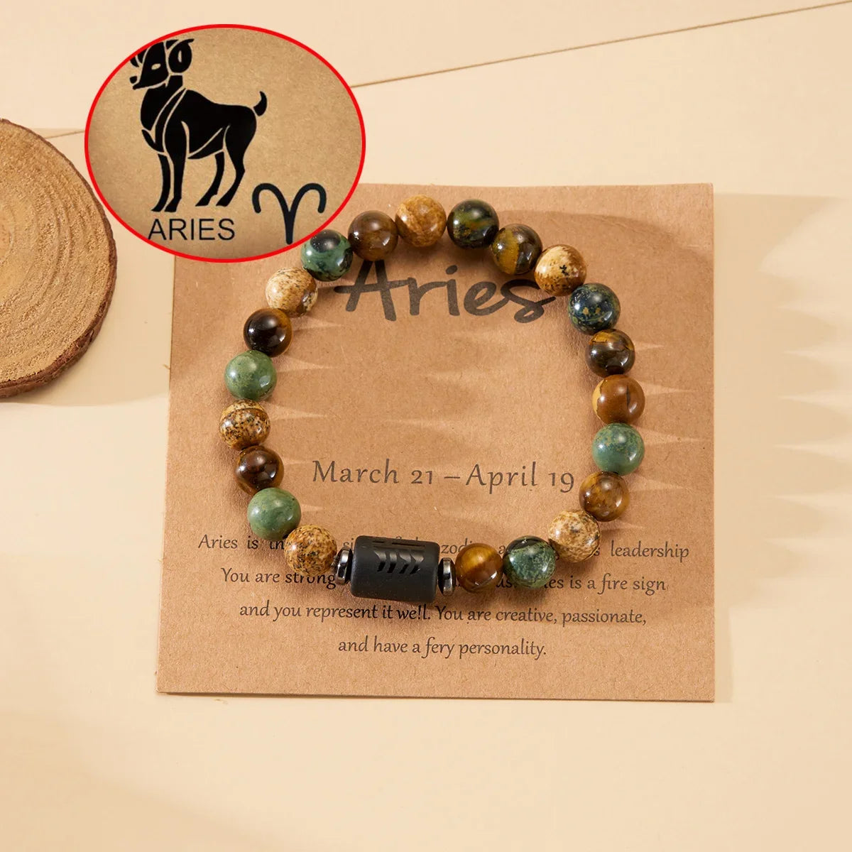 Lucky 12 Constellation Tiger Eye Bracelet Unisex Zodiac