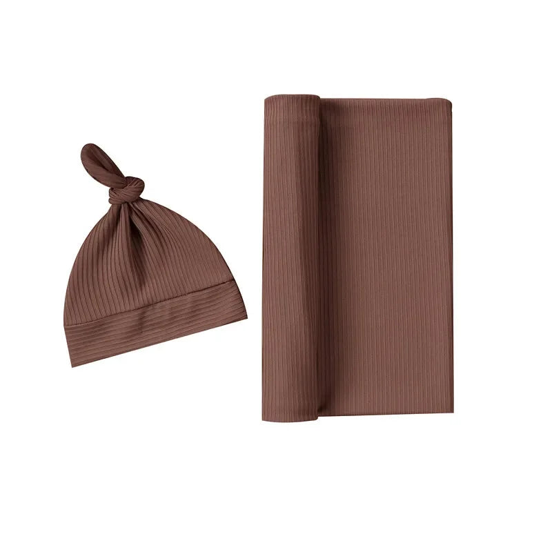 Solid Color Newborn Photography Blanket Headband Set