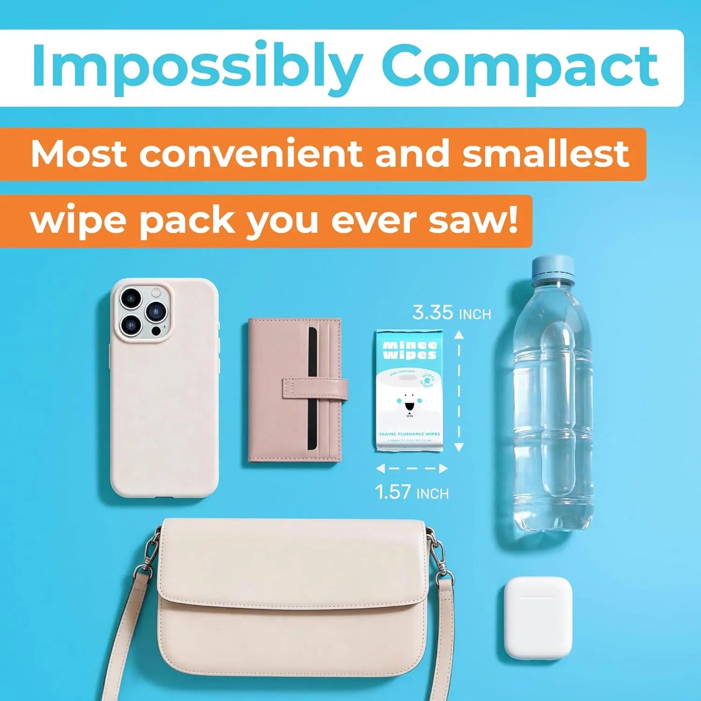 Compact Travel Flushable Wipes With Aloe For Sensitive Skin Unscented
