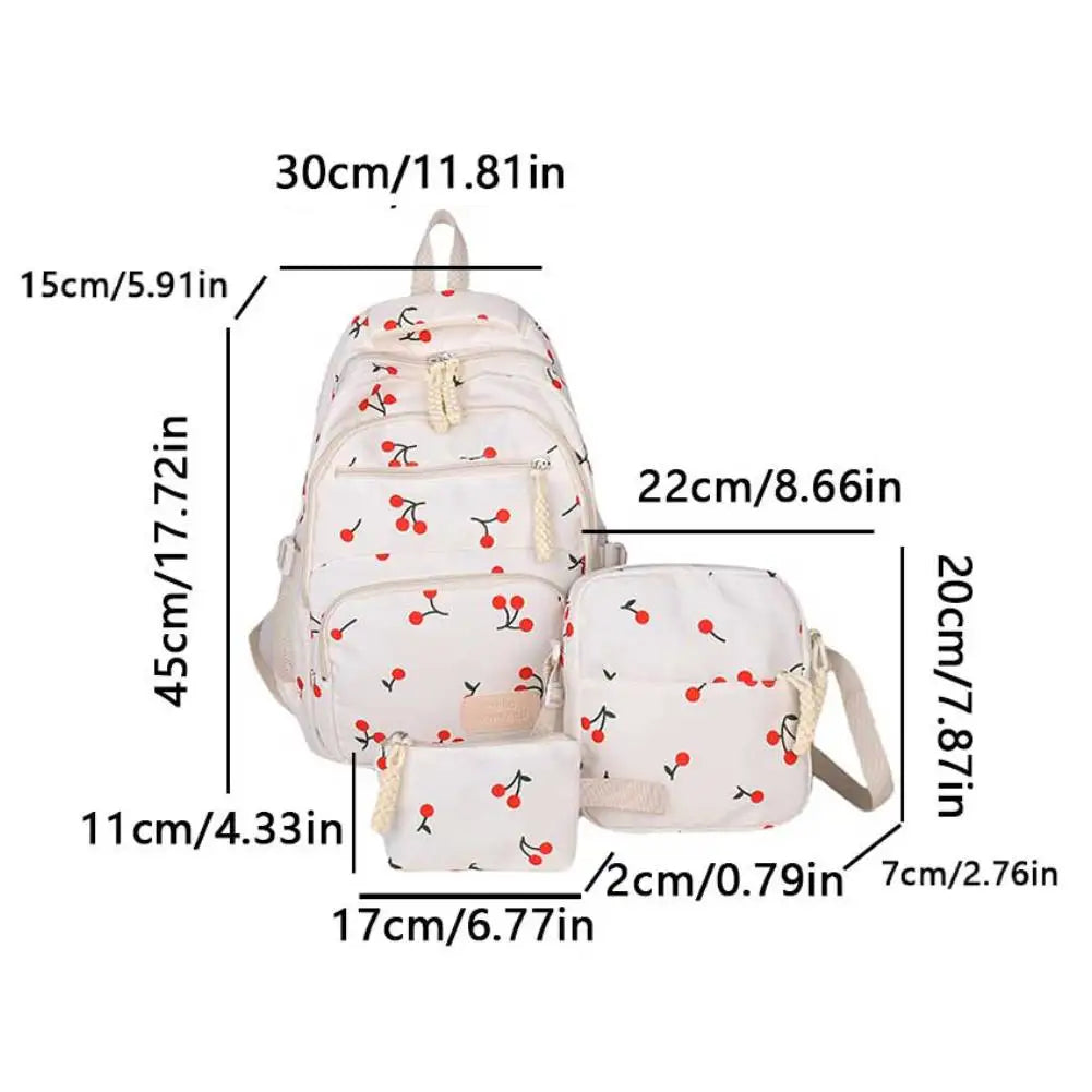 Bow Print Backpack Set With Crossbody Bag For Kids UltraDurablePremiumQualityMaterialConstruction