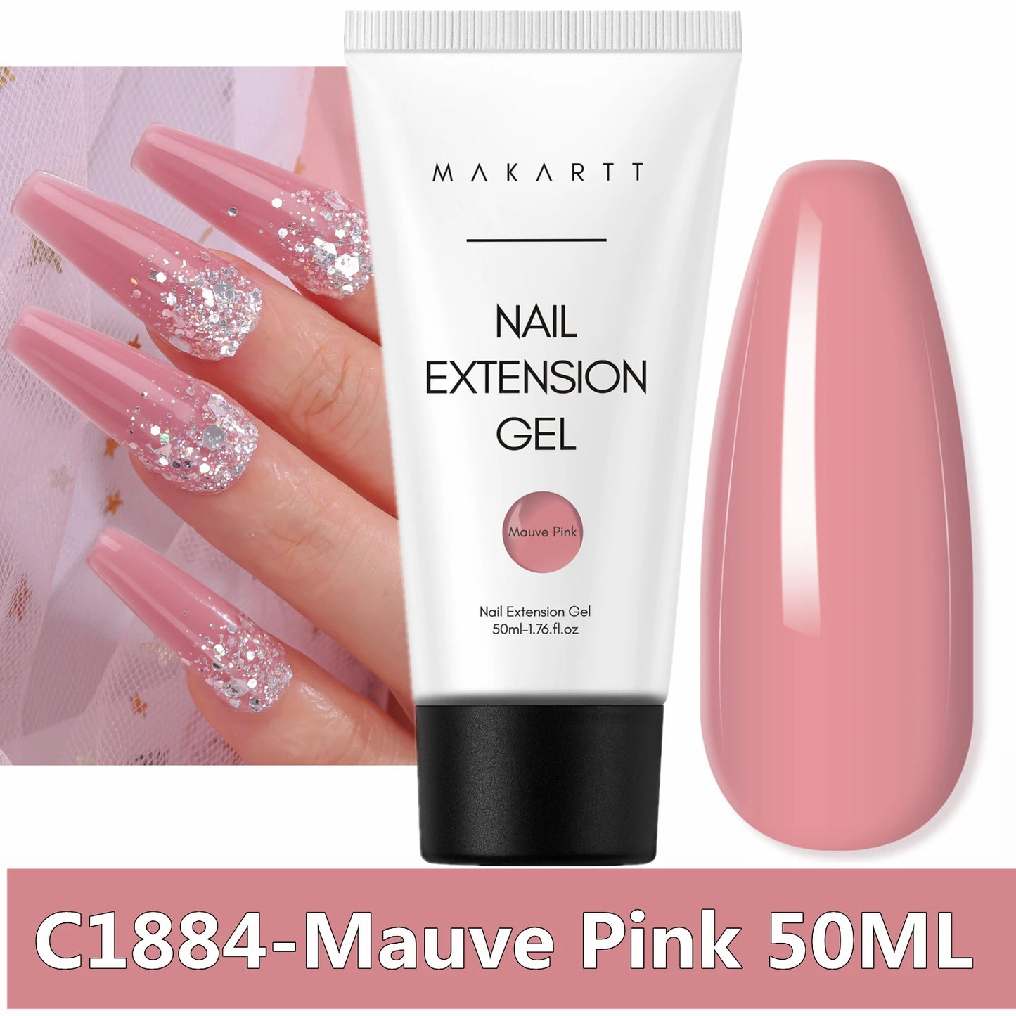 Makartt Poly Nail Extension Gel Clear Pink Builder For Beginners