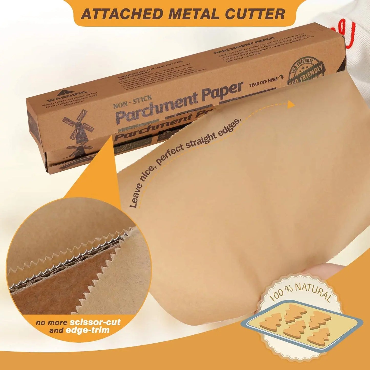 Unbleached Parchment Baking Paper Roll For Baking Grilling Air Fryer