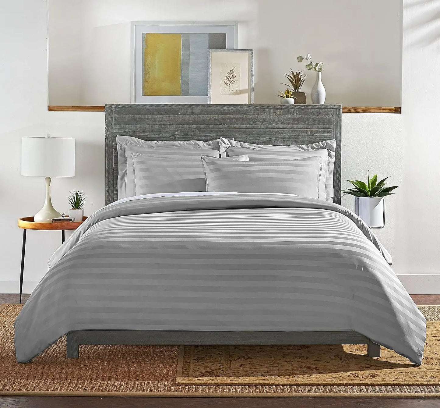 Organic Bamboo Viscose Duvet Cover Set ThreePiece Cooling
